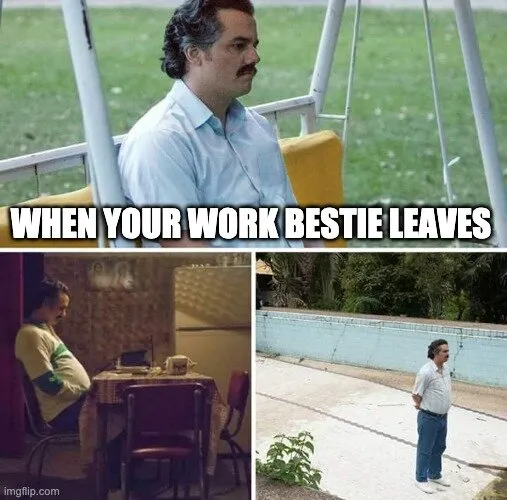 work bestie meme, career meme