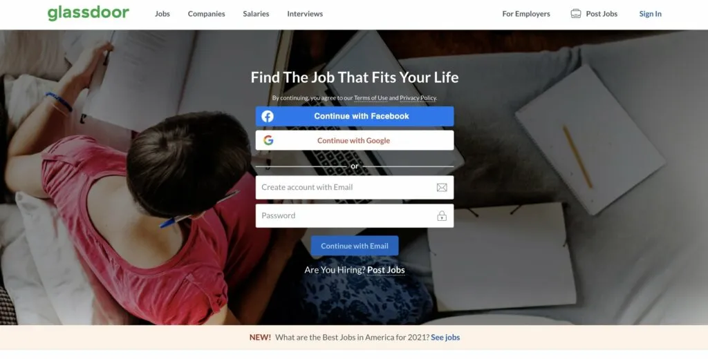 glassdoor job search engine