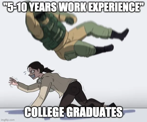 required years of work experience meme